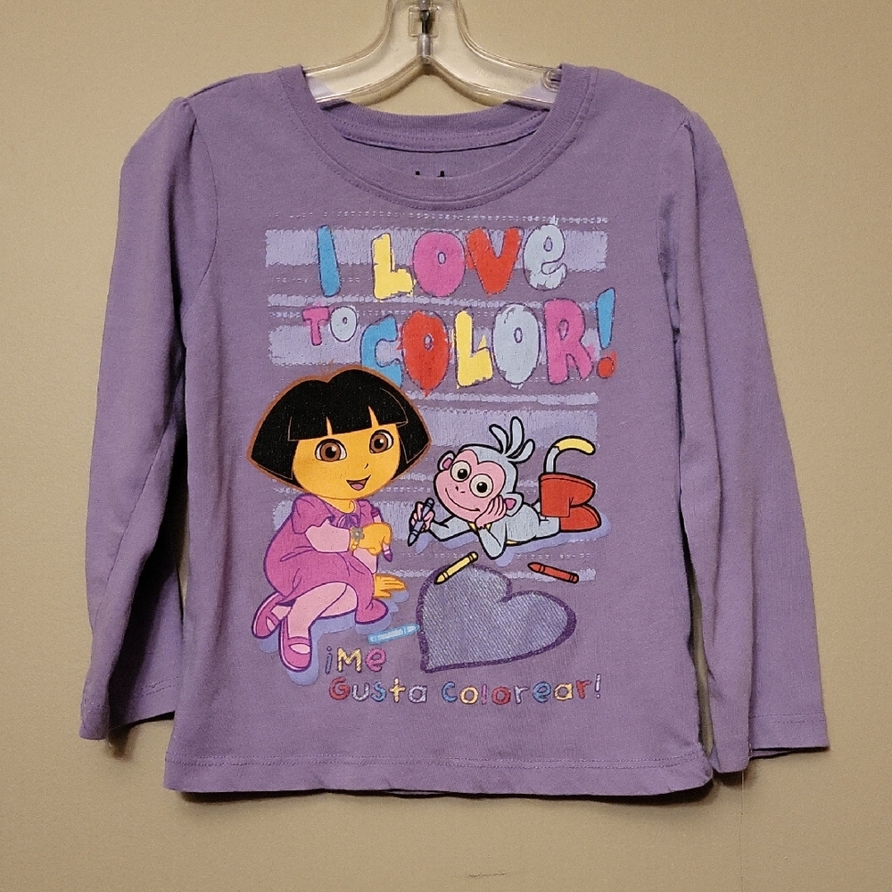 Dora The Explorer purple long sleeve tee shirt